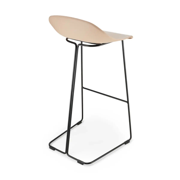 Hoker barowy CARO BAR beżowy czarny MH-007H-BC metalowy do kuchni