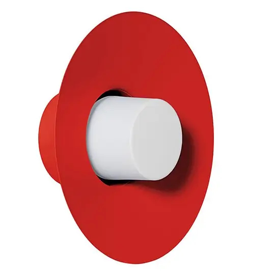 Naścienna minimalistyczna lampa Caponio CPWA112000 czerwono pomarańczowy