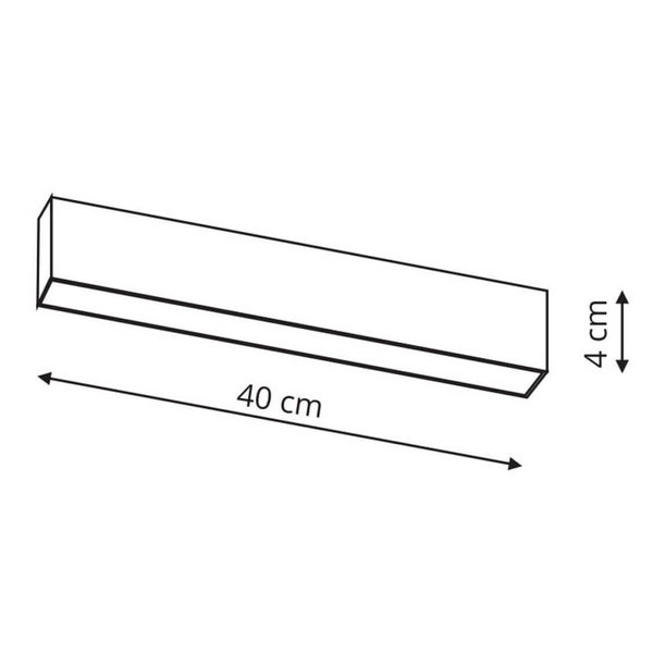 Lampa sufitowa do szynoprzewodu Moon LP-559/4 R-3F BK LED 12W 4000K belka czarny