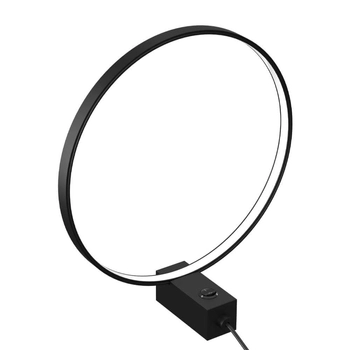 Metalowa lampka stołowa Agaro 2001 Shilo LED 9W 4000K ring pierścień czarny