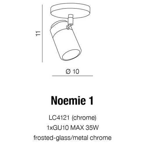 Minimalistyczny spot sufitowy Noemie czarna tuba do biura