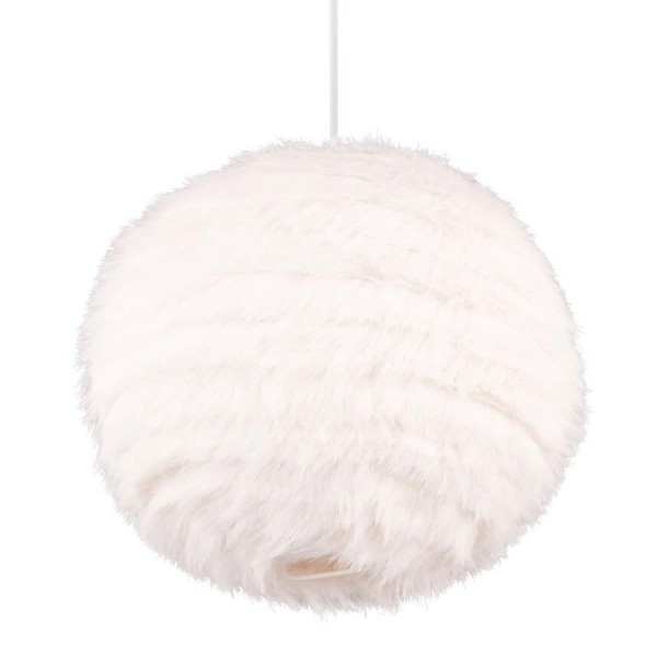 Pluszowa lampa wisząca Furry R31581001 kula biały