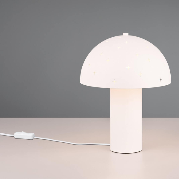 Lampka nocna grzybek Seta R51361031 efekt gwiazd biała