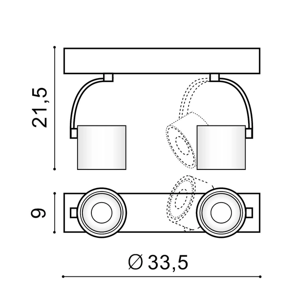 Lampa sufitowa Bross AZ3502 kierunkowa do przedpokoju biała