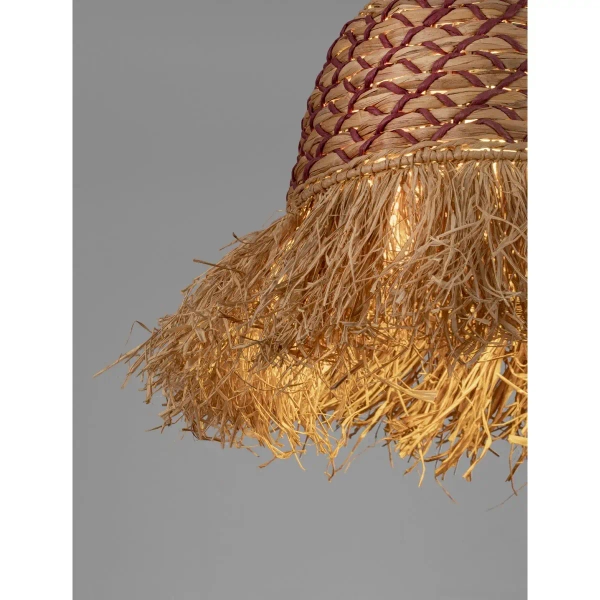 Rustykalna lampa wisząca FANLIZA LE45358 drewniana brązowa