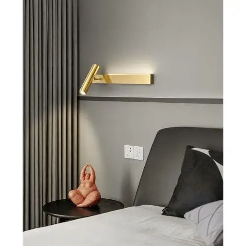 Ścienna lampa do sypialni Barra CGBARRAGOLD30L LED 10W 3000K tuba złota