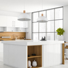 Lampa wisząca kopuła do salonu Oslo 4851 TK Lighting drewniana biała