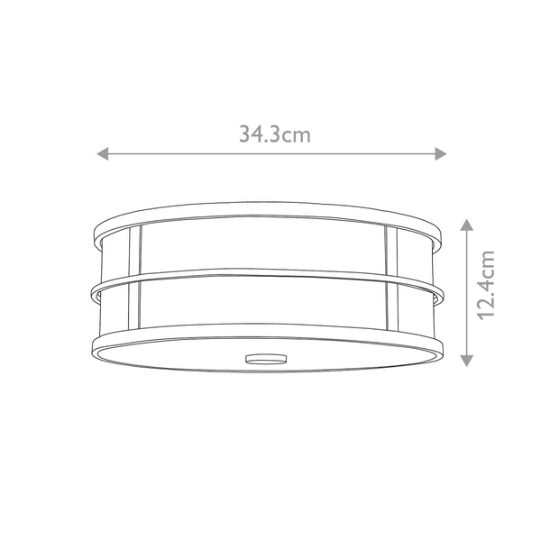 Sufitowa lampa Fusion FE-FUSION-F-PNBR Feiss metalowa do salonu mosiądz