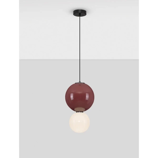 Lampa wisząca kulista do salonu JORELIA LE45247 LED 7W 3000K czerwona biała