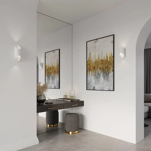 Kinkiet LAMPA ścienna SL.0108 metalowa OPRAWA tuba biała