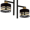 LAMPA sufitowa PRO 32149 Sigma abażurowa OPRAWA czarna złota