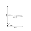 Kinkiet LAMPA ścienna SPLASH ML5616 Milagro metalowa OPRAWA galeryjka LED 12W 4000K nad lustro IP44 czarna