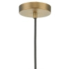 Okrągła wisząca lampa Andre AND0142 kula biała mosiądz