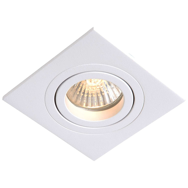 Wpuszczana LAMPA sufitowa METIS LP-2780/1RS WH Light Prestige metalowa OPRAWA kwadratowy WPUST do zabudowy biały