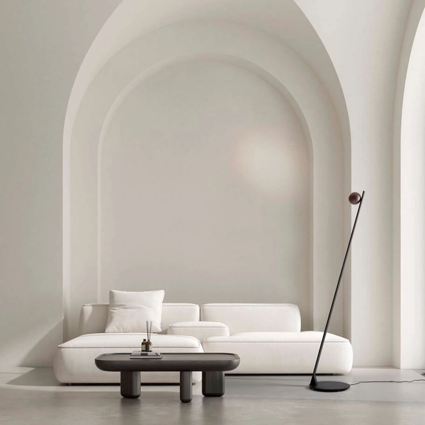 Podłogowa lampa FRONTERA LE44943 LED 6W 3000K ball czarna złota