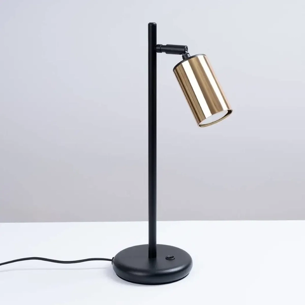 Lampka na biurko Winx SL.1389 Sollux z włącznikiem tuba czarna złota