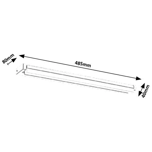 Listwa LAMPA ścienna CEDRIC 1446 Rabalux kinkiet OPRAWA regulowana LED 8W 3000K metalowa chrom