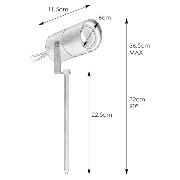 Regulowany słupek do ogrodu Unite 108639 Marslojd LED 3W 3000K IP44 czarny