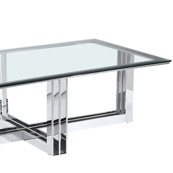 Stolik kawowy Baltimore BA-CT1636S Cosmolight przezroczysty srebrny