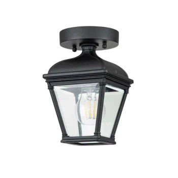 Ogrodowy plafon Bayview BAYVIEW-PORCH-BK metalowy IP44 czarny
