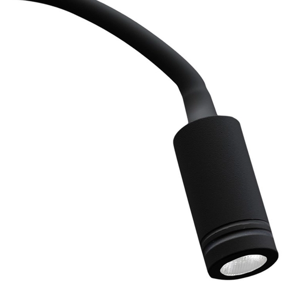 Kinkiet LAMPA ścienna BASE ML63500 Milagro metalowa OPRAWA regulowana LED 10W 4000K z portem USB czarna