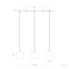 Potrójna lampa zwis Boho ABR-LW9-BH-E27 Abruzzo pleciona brązowy