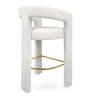 Krzesło LOGAN MM001501100352 białe tapicerowane tkaniną do jadalni 55cm