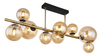 Przysufitowa lampa Riha 56135-9D bubbles czarna bursztynowa