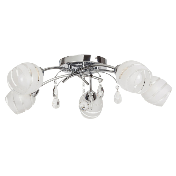 Lampa sufitowa z kryształkami Melissa 2622 Rabalux molekuły białe chrom