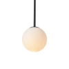 Szklana lampa wisząca Bolti PL0112-BK Yaskr kulista biała czarna