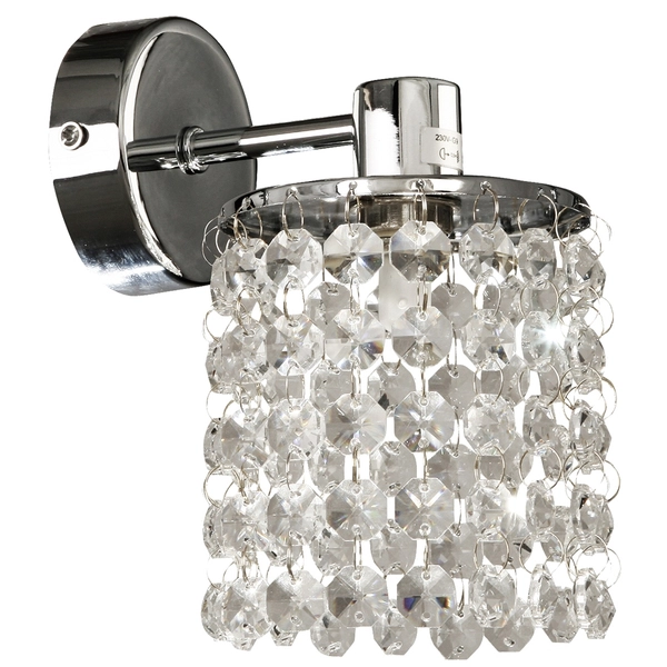 Kryształowa lampa ścienna ROYAL 21-08421 glamour kryształki crystal chrom