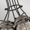 Stalowa lampa wisząca Brinley KL-BRINLEY6-OZ Kichler przezroczysta brąz