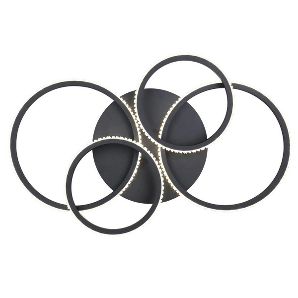 Pierścieniowa lampa sufitowa Cires R67364132 LED 27W 4000K czarny