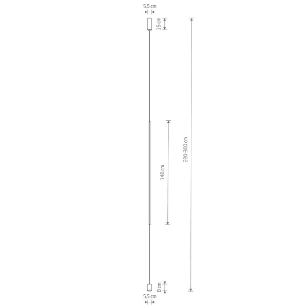 Lampa sufitowo-podłogowa do salonu VERTIC 11606 LED 19W 3000K biały
