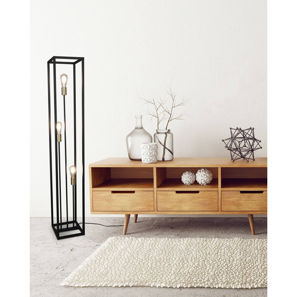 Stojąca lampa metalowa VITO R40193032 loft metalowa czarna