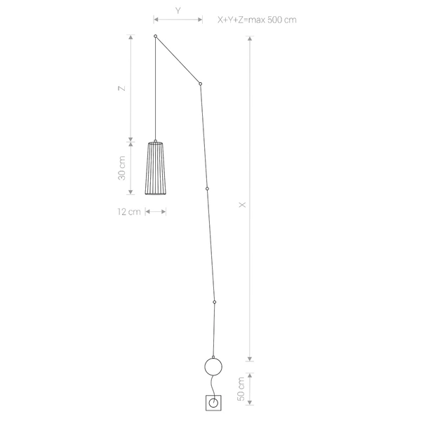Sypialniany kinkiet nowoczesny Dover 9264 drewniana lampa czarna