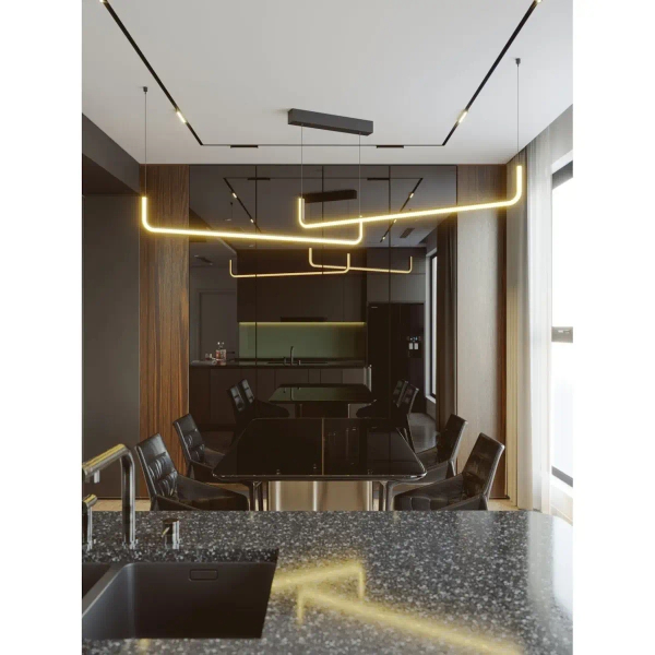 Ledowa wisząca lampa nad stół Urus PO645 LED 30W 3000K czarny