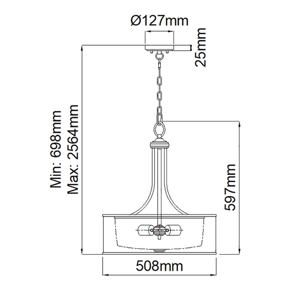Lampa wisząca nad stół Lacey KL-LACEY-P-L-AP Kichler okrąg biały srebrny