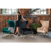 Elegancki fotel z ekoskóry Hampton Velvet MSE011000304.E43V41 czarny złoty