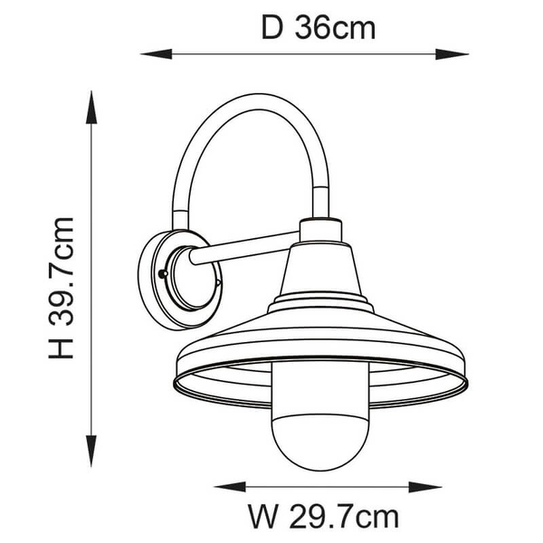 Elewacyjna lampa ścienna Farmhouse 95899 IP44 metalowa czarny