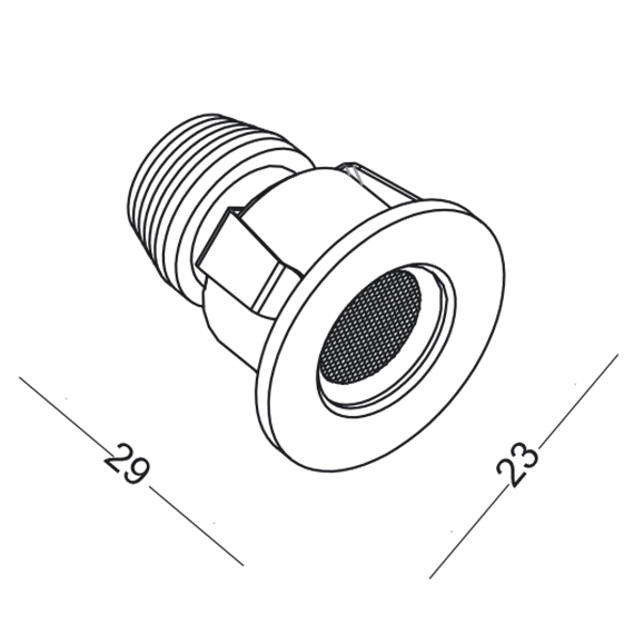 Okrągłe oczko sufitowe POINT 2880A1301 LED 1W 6000K srebrne