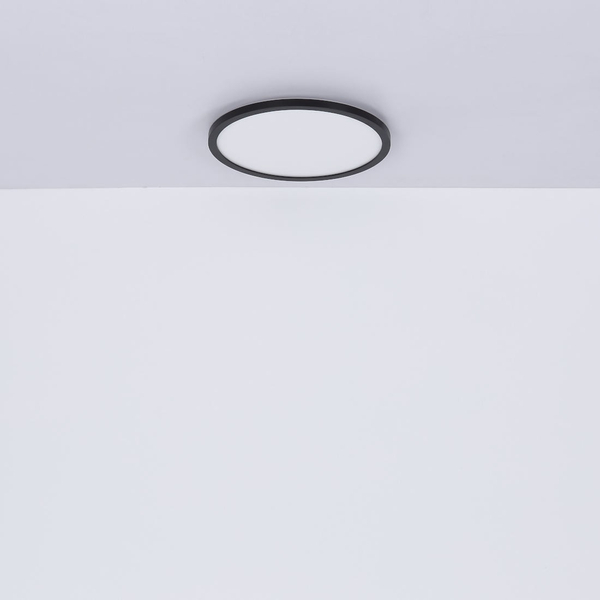 Łazienkowa LAMPA sufitowa SAPANA 41562-18B Globo minimalistyczna LED 18W 3000K okrągły plafon IP44 czarny