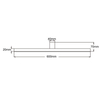 Podłużny kinkiet ścienny Nevada LP-778/1W L BK Light Prestige LED 20W 4000K IP44 czarny