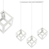 LAMPA wisząca SWEDEN 312457 Polux metalowa OPRAWA geometryczna ZWIS loftowy klatki białe