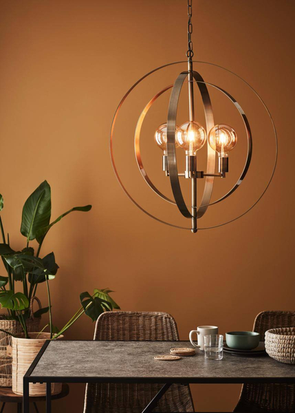 Wisząca lampa retro Orbit złote pierścienie rings do salonu