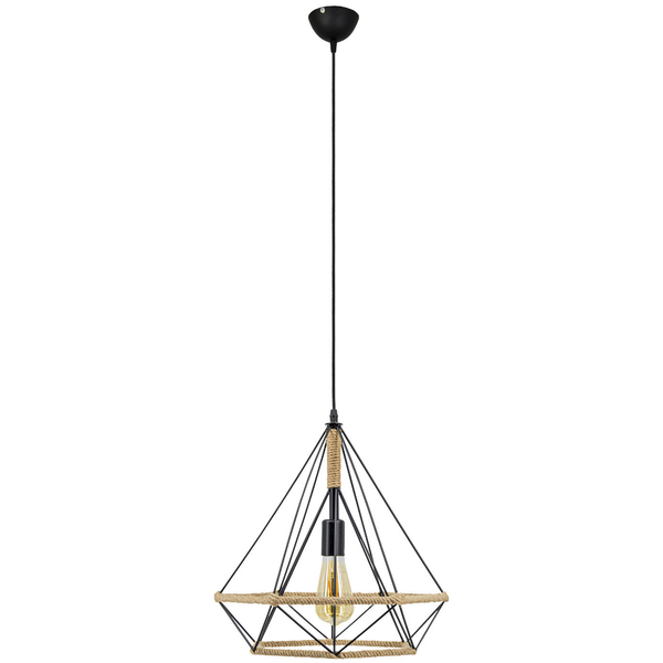 Druciana LAMPA wisząca 8802/1 ZWIS - 06 Elem metalowa OPRAWA industrialny ZWIS loftowy czarny