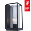 Ścienna LAMPA ogrodowa FLAIR 5288803012 Lutec elewacyjna OPRAWA zewnętrzna outdoor IP44 czarna przezroczysta