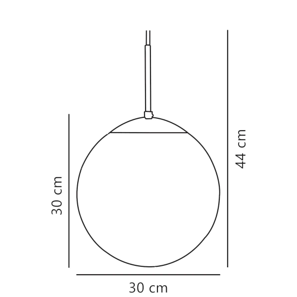 Szklana lampa wisząca kula CAFE 39583001 do salonu biały srebrny