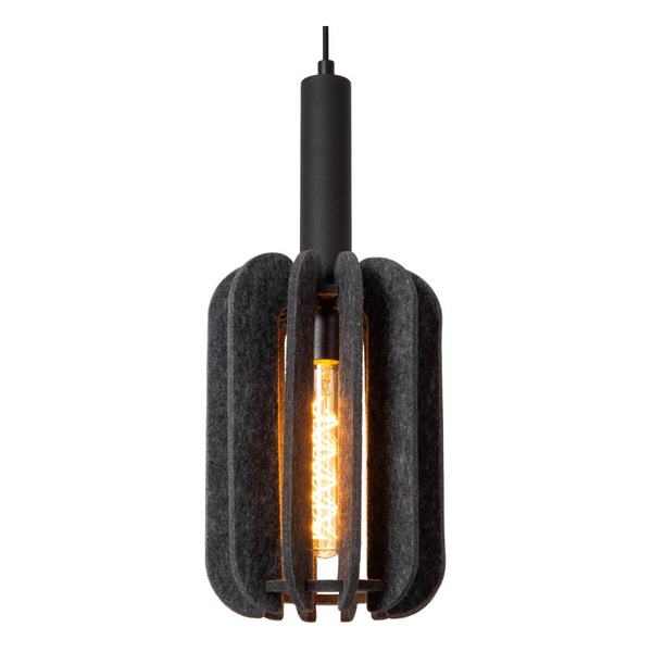 Sypialniana lampa wisząca Rafal 45492/03/36 filc czarna szara