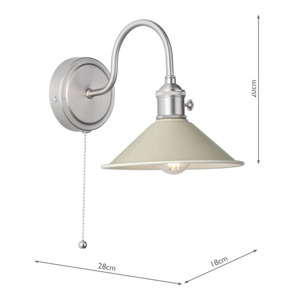 Retro lampa ścienna Hadano HAD0761-06 Dar Lighting szara chrom